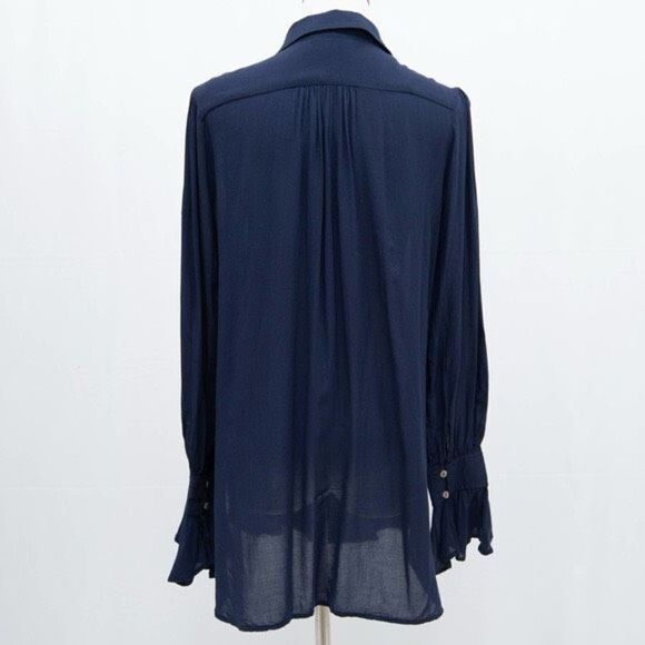 ✨Anthro Maeve Ruffled-Cuff Button Down Top✨ - Picture 6 of 11